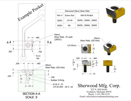 26051 Wear Plate, 5pcs